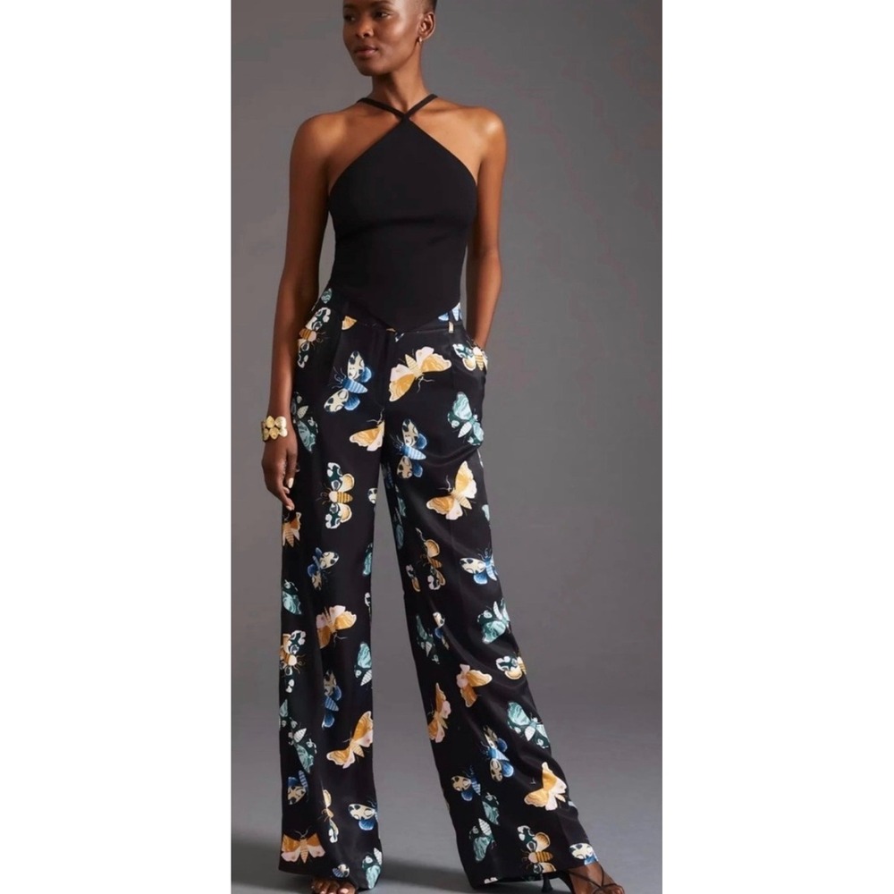 Sarah Gordon x Maeve Printed Wide-Leg Pants Size‎ 2 Excellent Condition